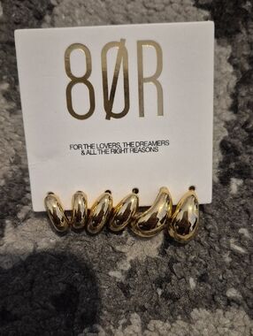 8 Other Reasons Gold Teardrop Earring Set